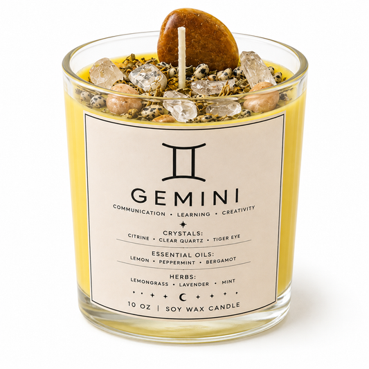 Gemini Zodiac Energy Alignment 10oz Soy Wax Candle