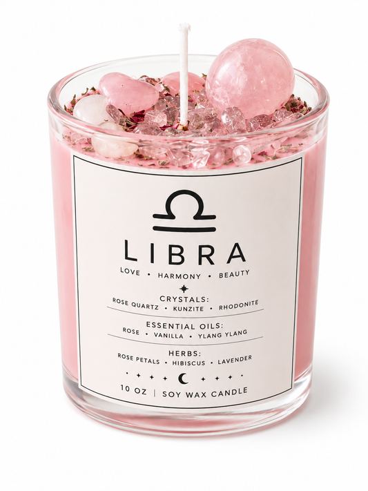 Libra Zodiac Energy Alignment 10oz Soy Wax Candle