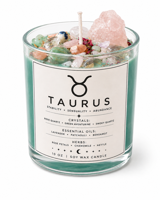 Taurus Zodiac Energy Alignment 10oz Soy Wax Candle