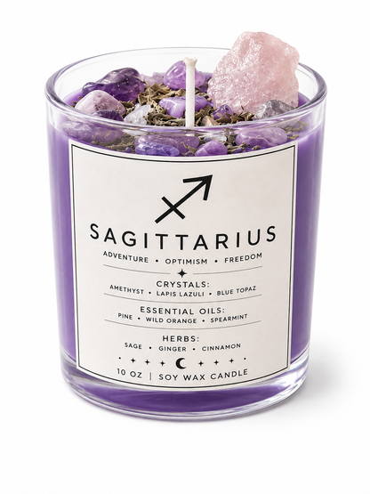 Sagittarius Zodiac Energy Alignment 10oz Soy Wax Candle