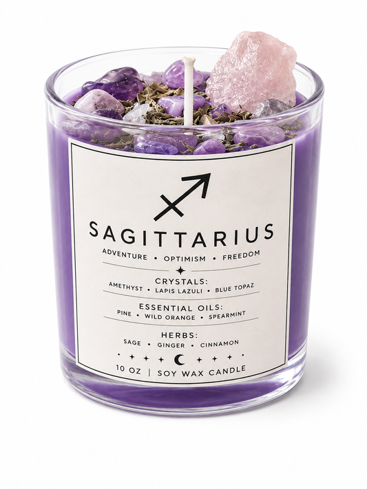 Sagittarius Zodiac Energy Alignment 10oz Soy Wax Candle