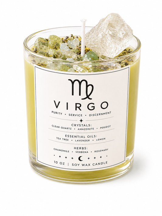 Virgo Zodiac Energy Alignment 10oz Soy Wax Candle