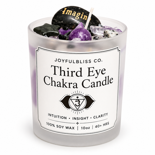 Third Eye Chakra Candle | Intuition & Clarity Crystal Soy Wax Candle