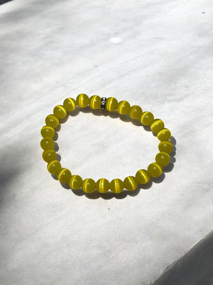 Cat’s Eye Beaded Bracelet – Energy, Protection & Luck (Color Variations Available) - JoyfulBliss Co.