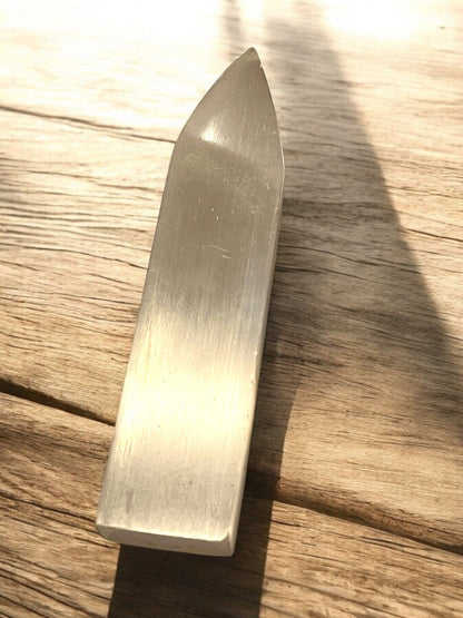 Celestial Engraved Selenite Dagger (7” x 2”) - JoyfulBliss Co.