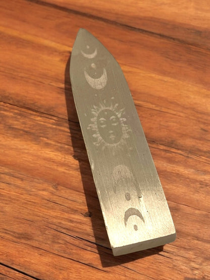 Celestial Engraved Selenite Dagger (7” x 2”) - JoyfulBliss Co.