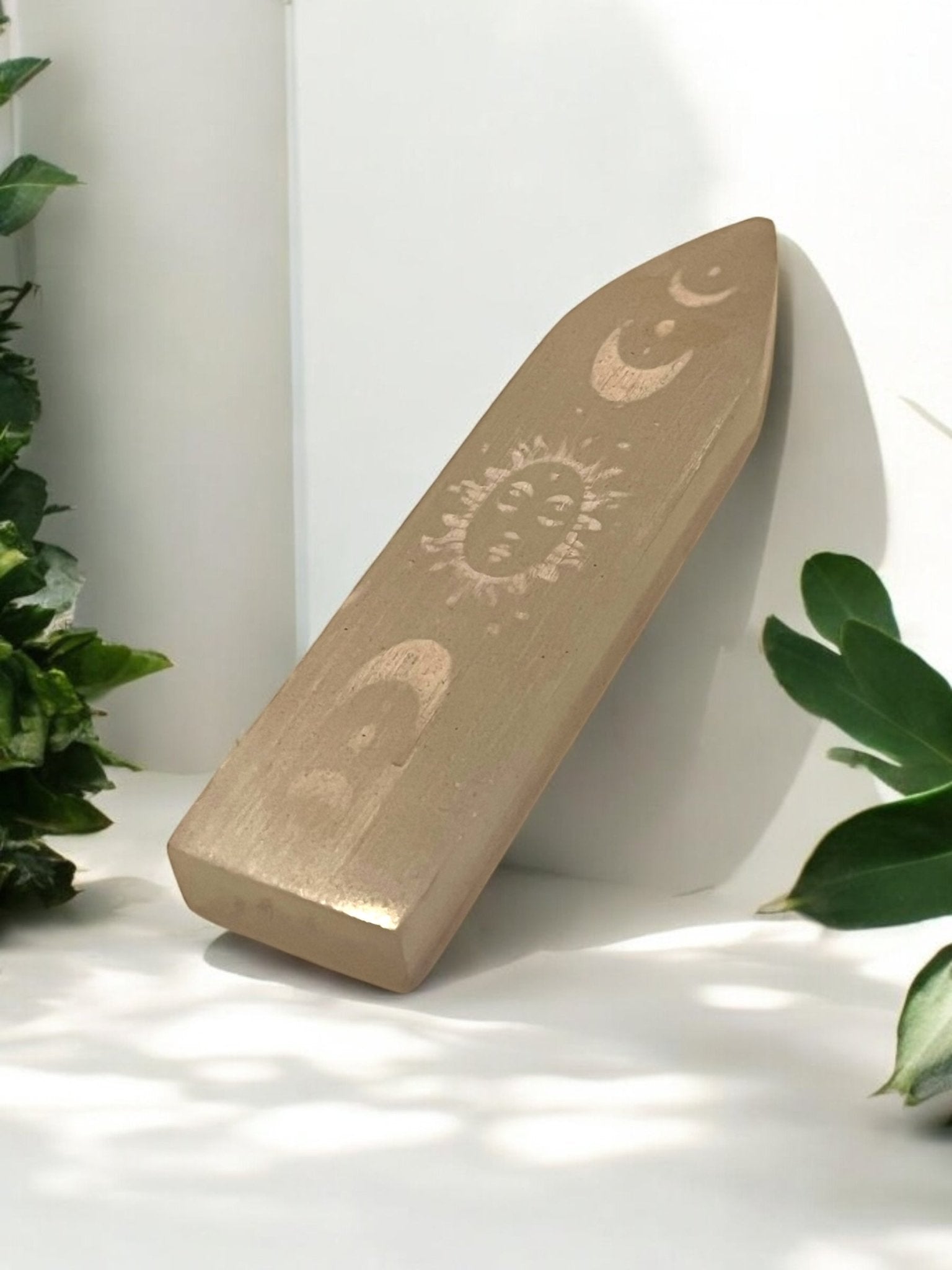 Celestial Engraved Selenite Dagger (7” x 2”) - JoyfulBliss Co.