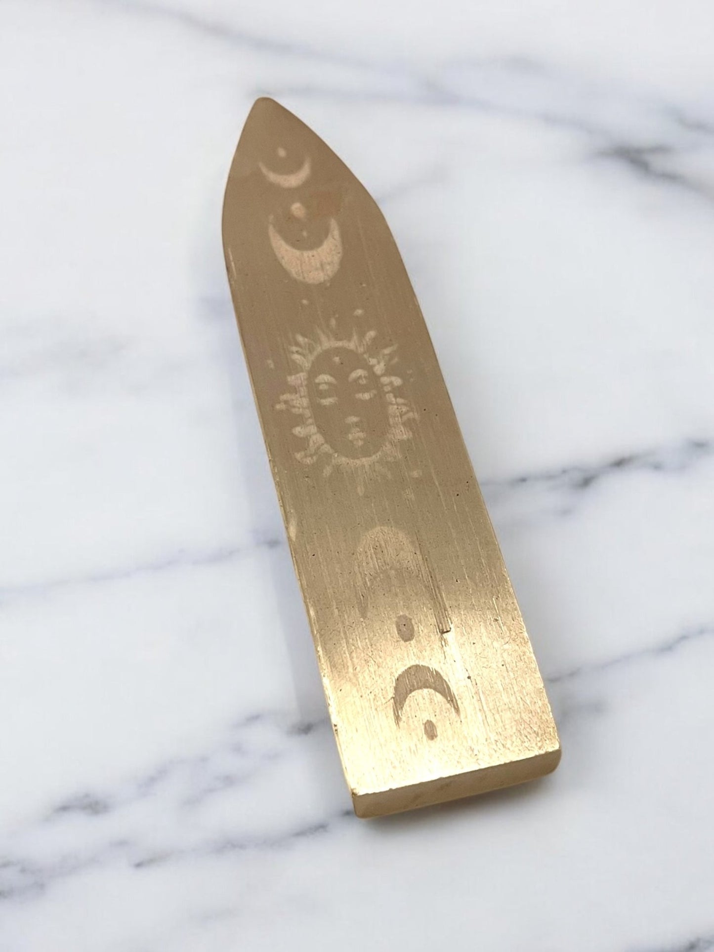 Celestial Engraved Selenite Dagger (7” x 2”) - JoyfulBliss Co.