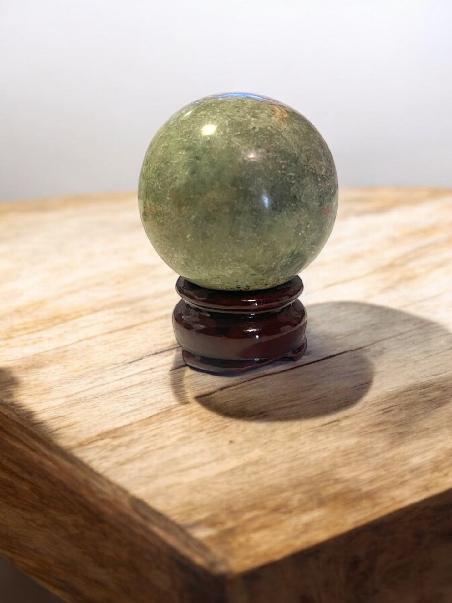 Chrysoprase Sphere – 50mm, 70mm, 80mm (Includes Stand) - JoyfulBliss Co.