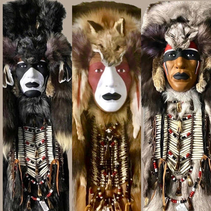 Creek Nation Tribal Masks – Handmade Warrior Headdress Art - JoyfulBliss Co.