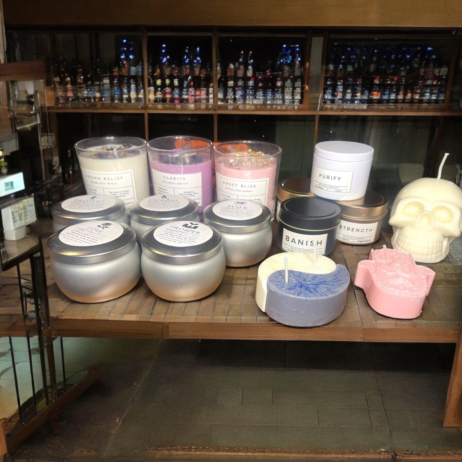 Customizable Skull Soy Wax 18oz Handcrafted Candle Choice of Color & Scent - JoyfulBliss Co.
