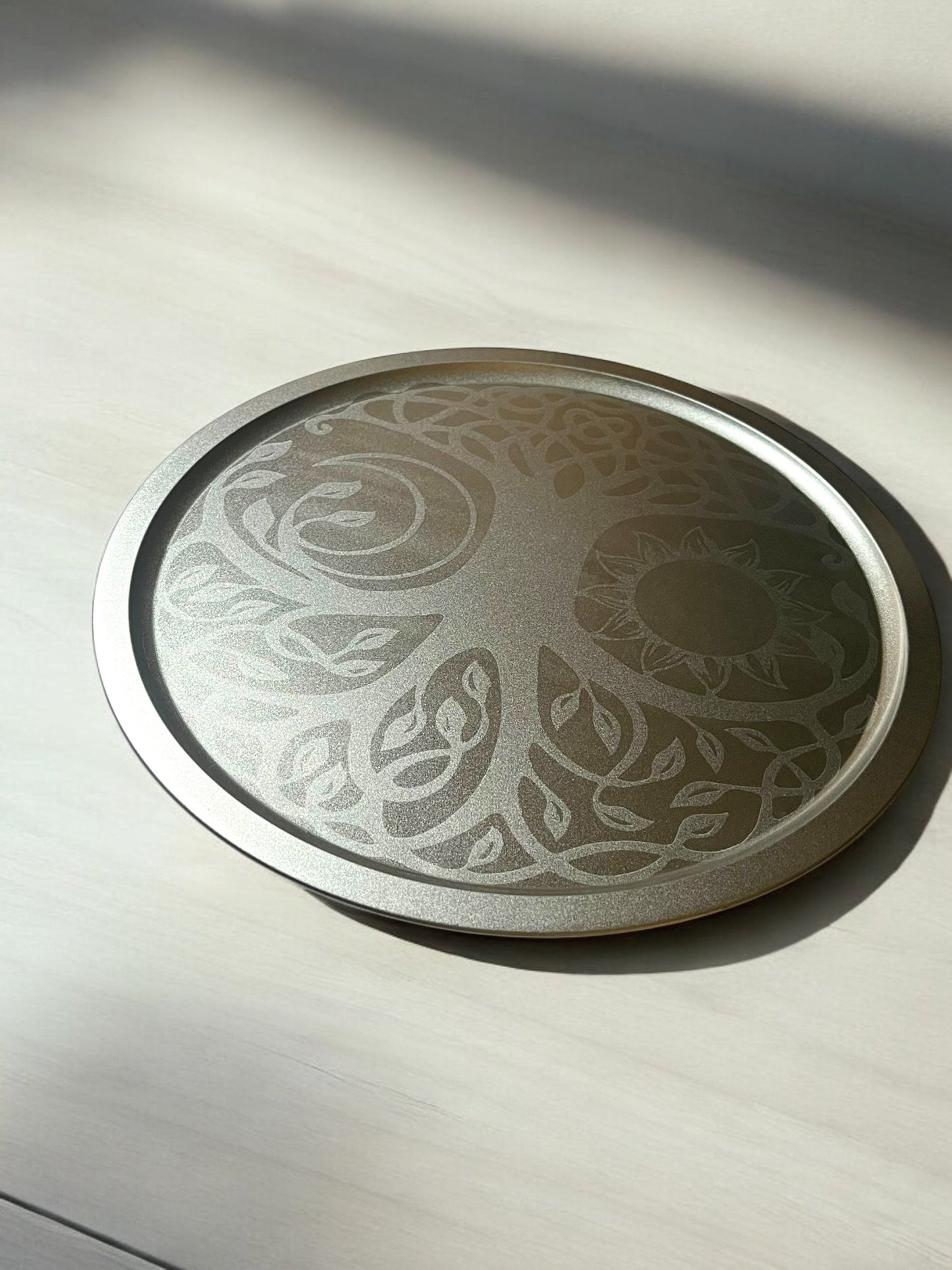 Engraved Decorative Charger Plates – 10” Spiritual & Celestial Designs - JoyfulBliss Co.
