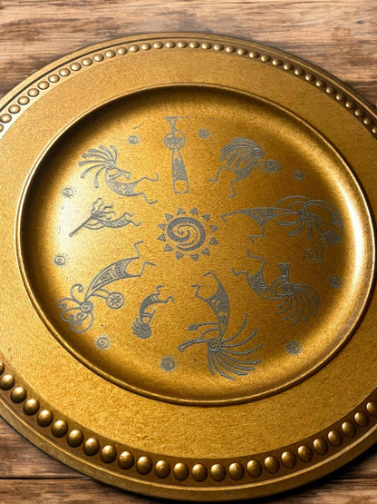 Engraved Decorative Charger Plates – 10” Spiritual & Celestial Designs - JoyfulBliss Co.