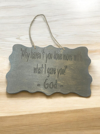 Engraved Wooden Hanging Plaque (4x6) - JoyfulBliss Co.