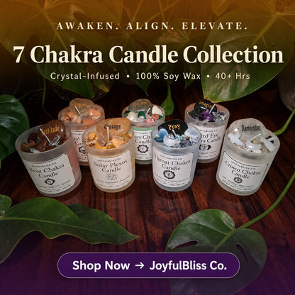 7 Chakra Candle Collection Set | Crystal Infused Soy Wax Meditation Candles | Spiritual Healing & Energy Balance Gift Set