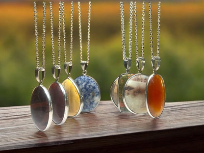 Genuine Gemstone Pendant Necklaces – One-of-a-Kind Selections - JoyfulBliss Co.