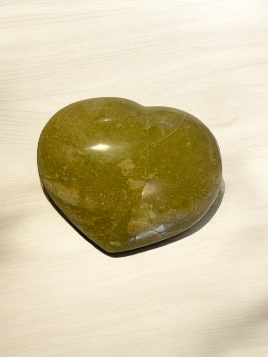 Green Opal Hearts – 3 to 4 Inches - JoyfulBliss Co.