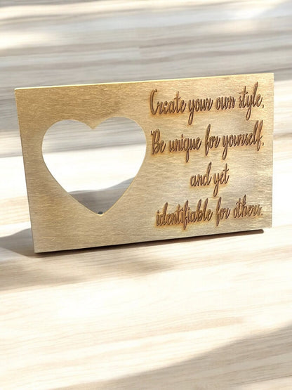 Heart-Shaped Wooden Engraved Picture Frame (7x5) - JoyfulBliss Co.