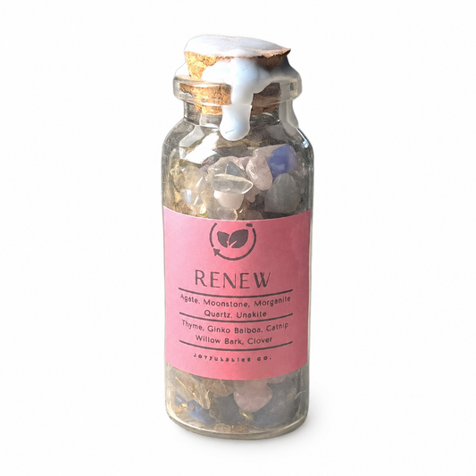 Health and Vitality Spell Jar on white background