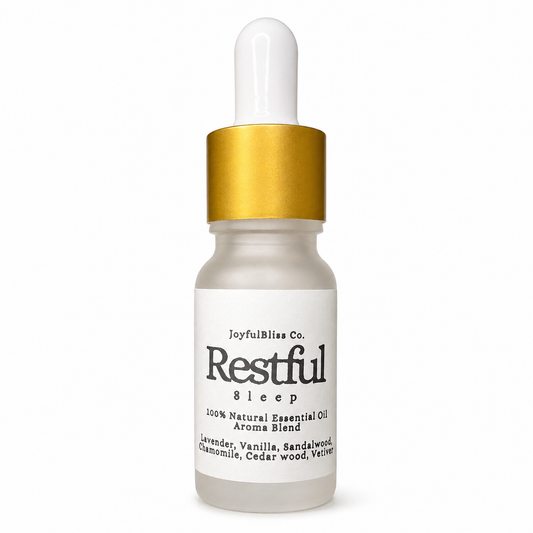 Restful Sleep Essential Oil Blend on white background