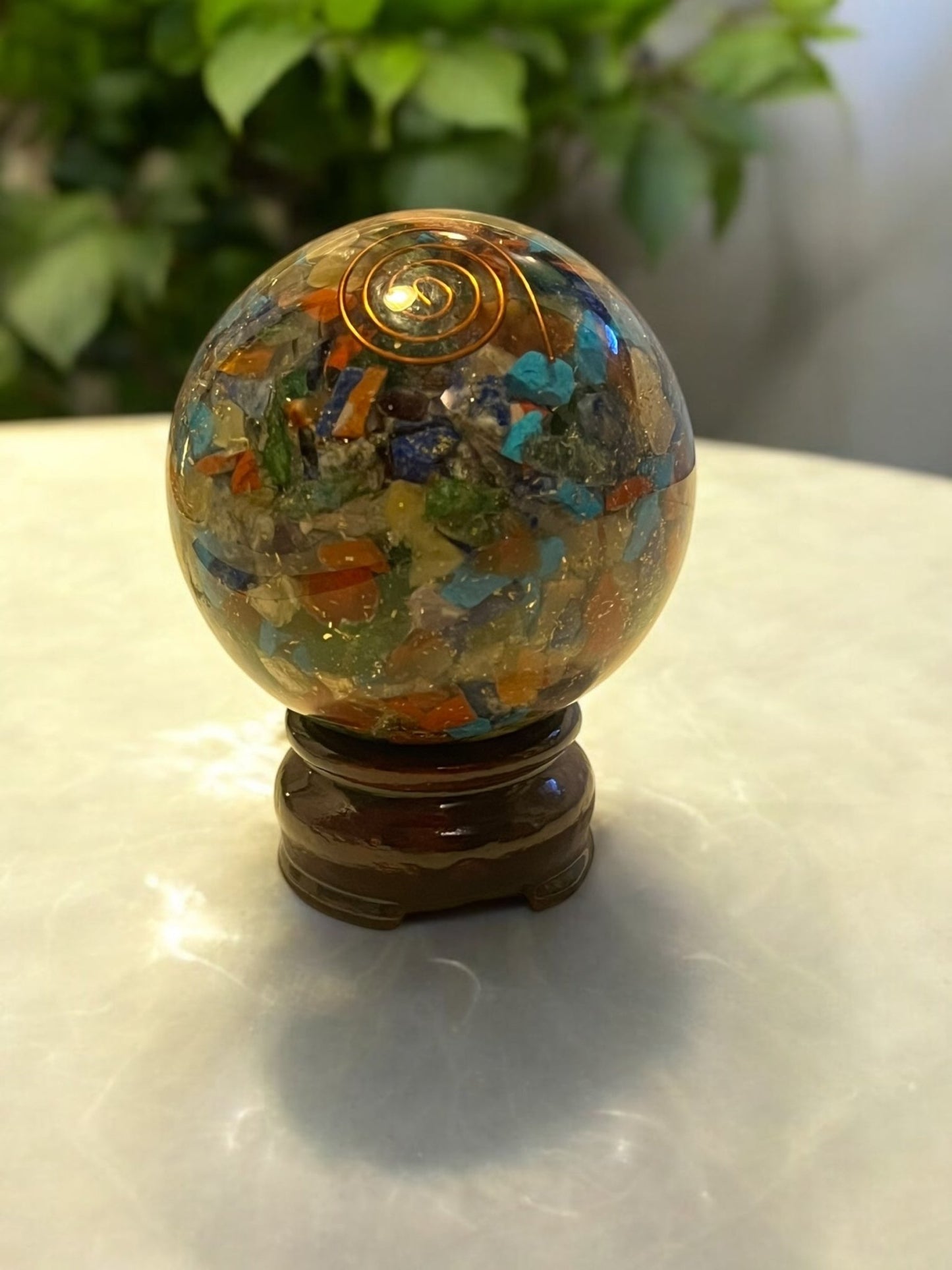 Multi-Chakra Orgone Sphere – 60mm - JoyfulBliss Co.