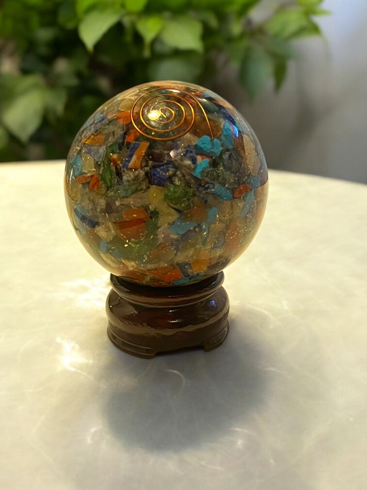 Multi-Chakra Orgone Sphere – 60mm - JoyfulBliss Co.
