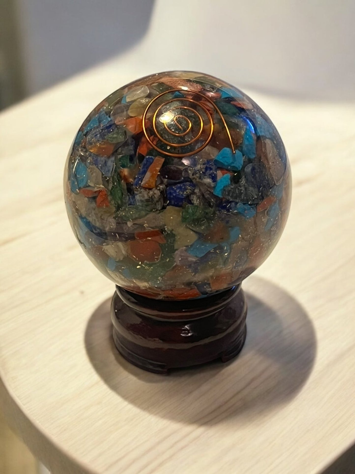 Multi-Chakra Orgone Sphere – 60mm - JoyfulBliss Co.