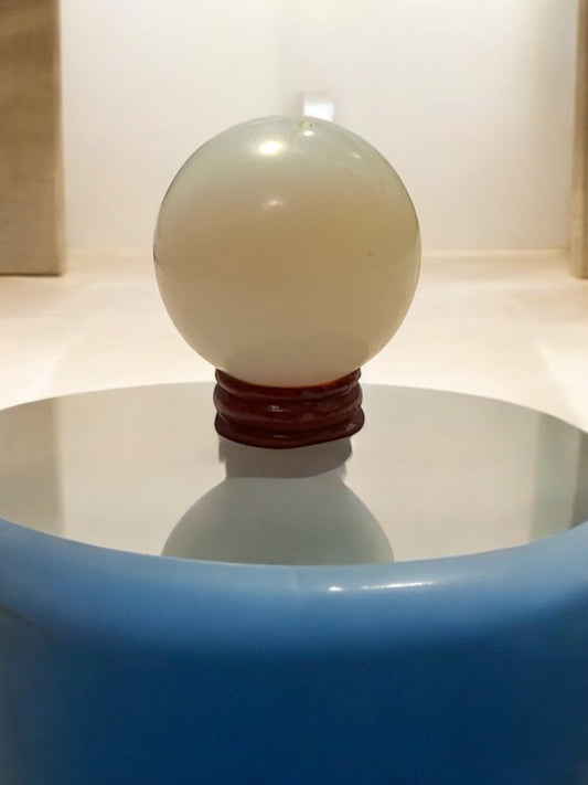 Opalite Crystal Sphere (50mm) with Stand – Ethereal Glow & High Vibration Energy - JoyfulBliss Co.