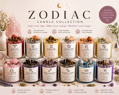 Leo Zodiac Energy Alignment 10oz Soy Wax Candle
