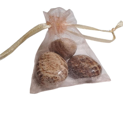 3 Aragonite Tumbled Stones – Grounding, Stability, Focus + Gift Bag