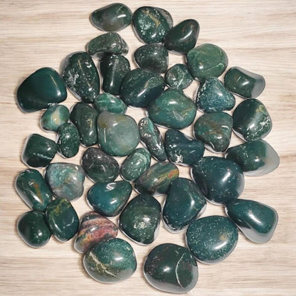 3 Bloodstone Tumbled Healing Crystals - Grounding Energy - Gift Bag Included