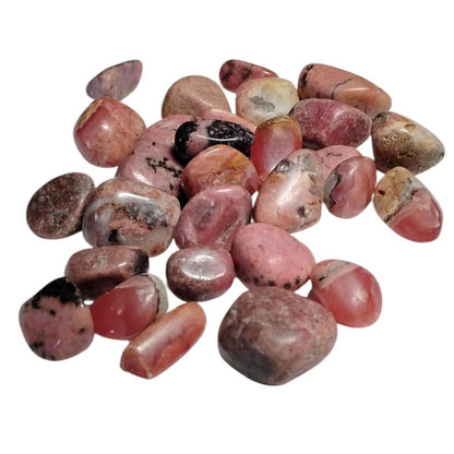 3 Rhodochrosite Tumbled Stones – Love, Healing, Joy + Organza Gift Bag