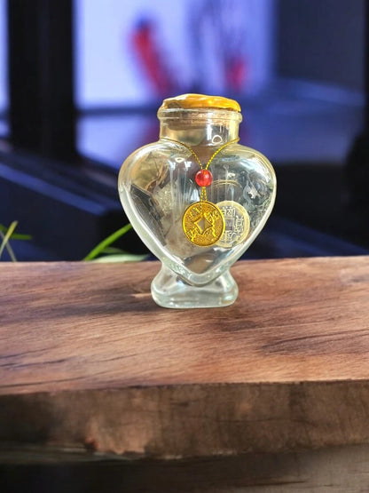 Heart of Wealth Prosperity Vase, Manifesting Abundance Spell Jar