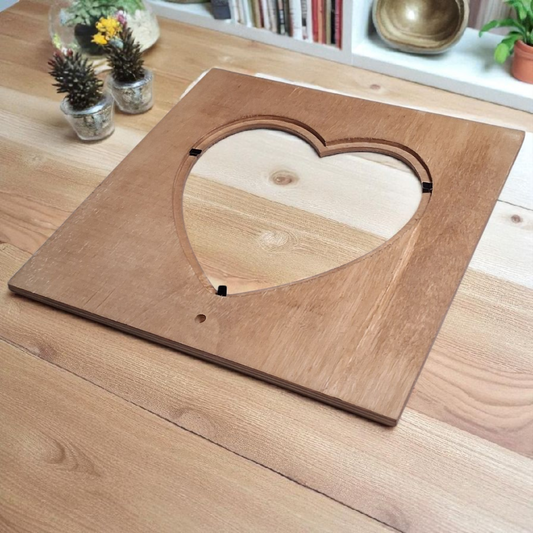 Engraved Wooden Heart Picture Frame – “Life Is Better with Friends, I’m Blessed to Have You” – 7x7 Rustic Friendship Decor - JoyfulBliss Co.