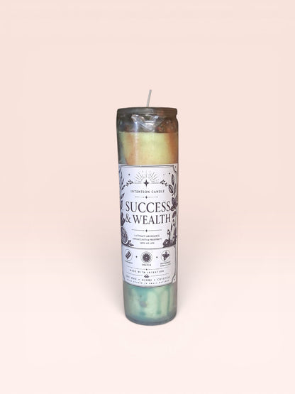 5 Intention Candle Set | Spiritual Ritual Candle Bundle with Herbs, Crystals & Essential Oils | Hand-Poured Soy Wax Candles
