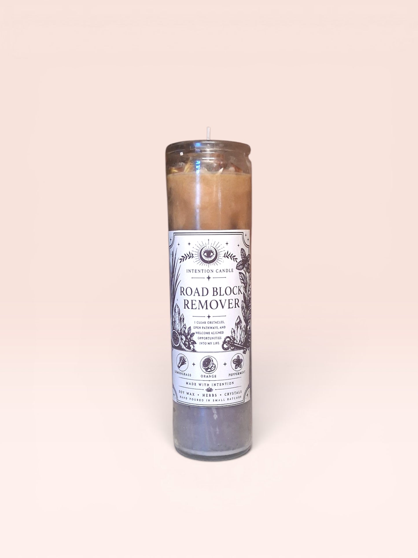 5 Intention Candle Set | Spiritual Ritual Candle Bundle with Herbs, Crystals & Essential Oils | Hand-Poured Soy Wax Candles