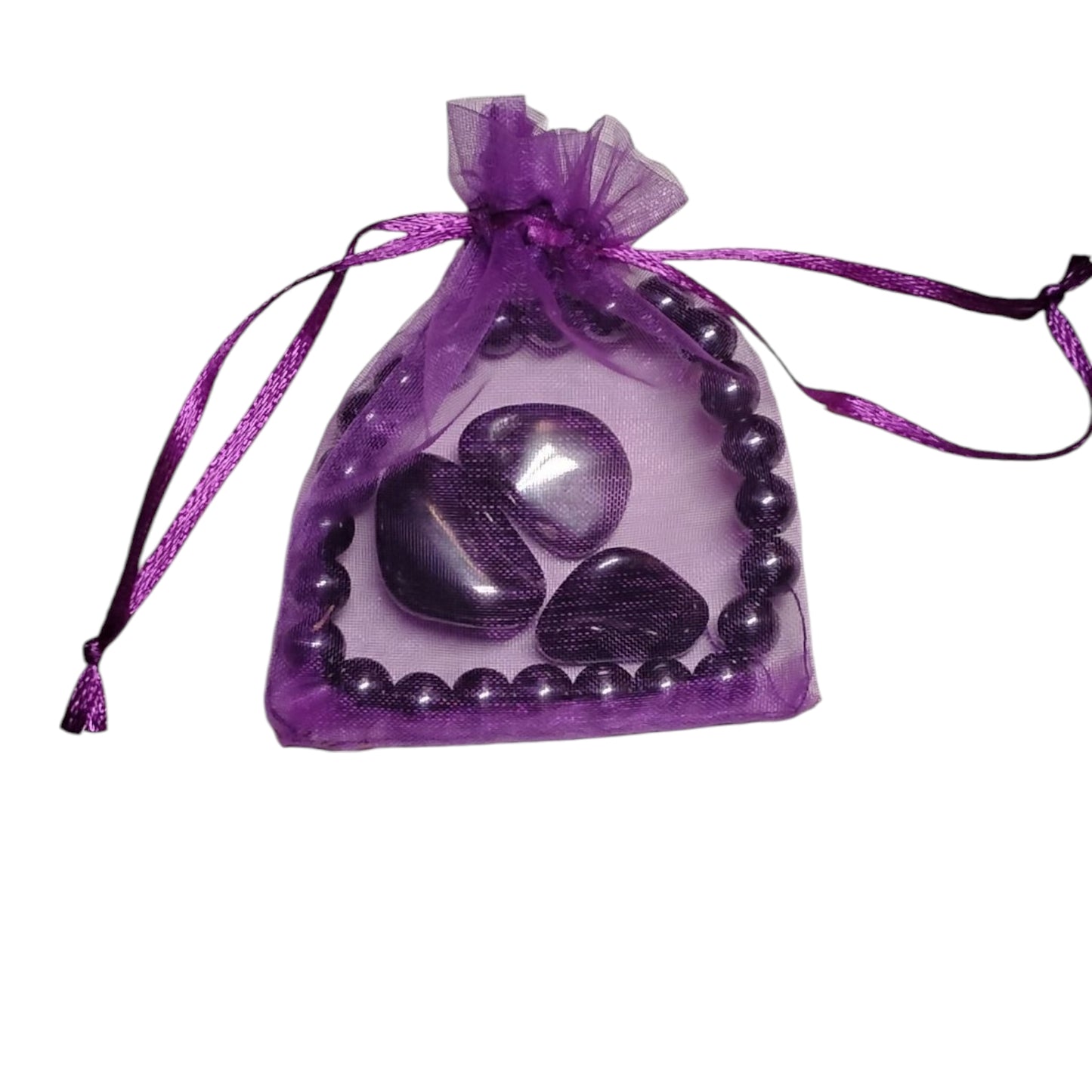 Hematite Bracelet & Tumbled Stone Set – Grounding, Protection & Balance Kit