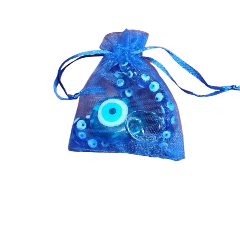 Protective Evil Eye Jewelry Set – Necklace, Ring & Beaded Bracelet with Gift Pouch