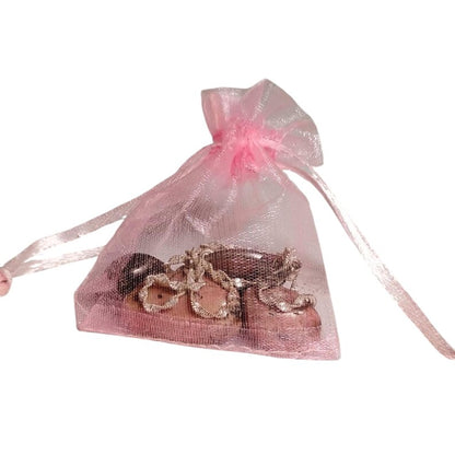 Rhodochrosite Pendant Necklace with Rhodolite Tumbled Stones & Gift Bag Set
