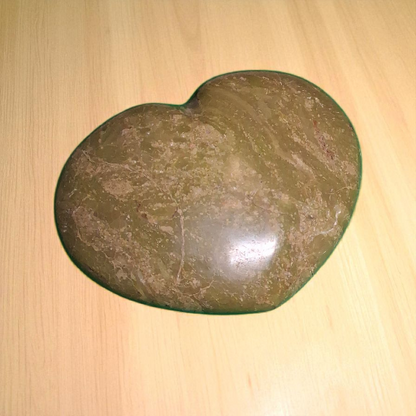 Green Opal Heart – 4" Polished Crystal Carving for Healing & Love Energy