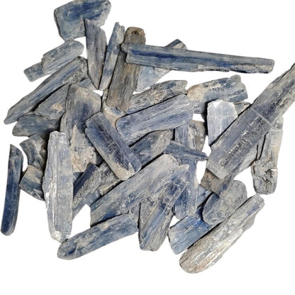 3 Raw Blue Kyanite Blades  Chakra Alignment, Clarity + Organza Gift Bag