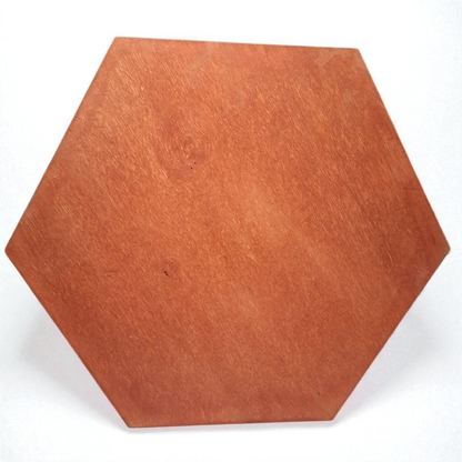 Engraved Wooden Hexagon Tray – 10" x 2" Handcrafted Decorative Storage Box