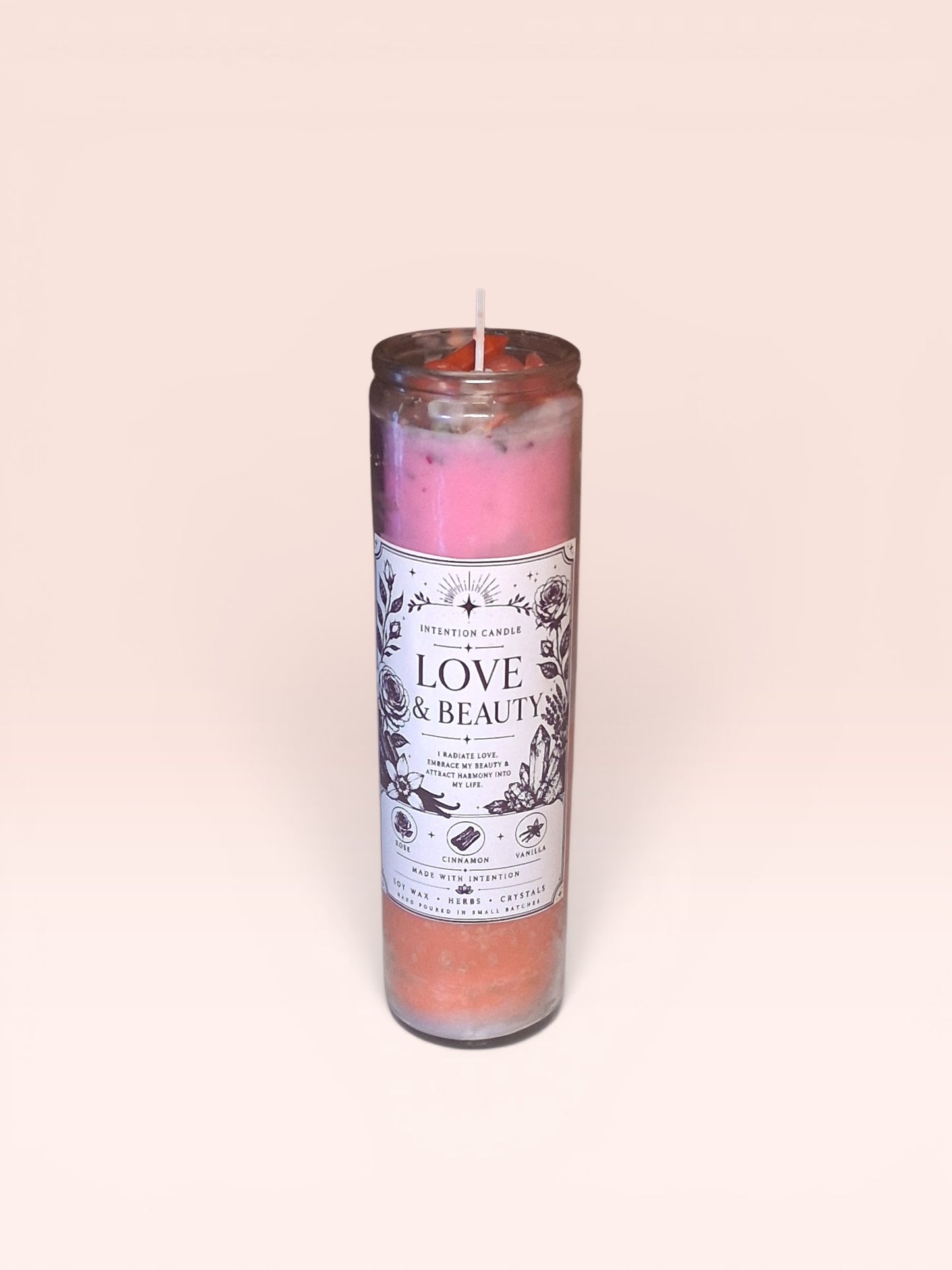 5 Intention Candle Set | Spiritual Ritual Candle Bundle with Herbs, Crystals & Essential Oils | Hand-Poured Soy Wax Candles