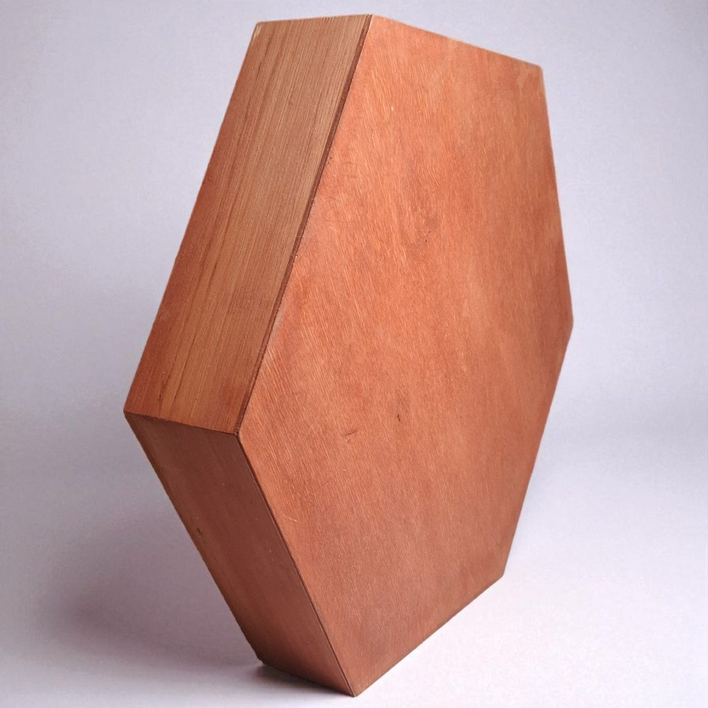 Engraved Wooden Hexagon Tray – 10" x 2" Handcrafted Decorative Storage Box