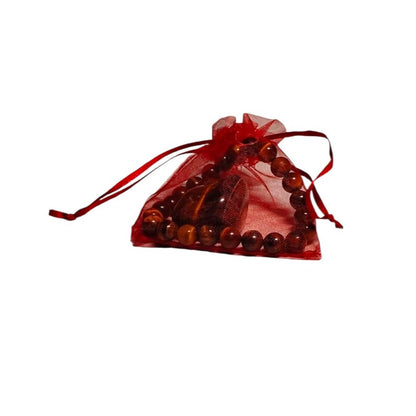 Tiger’s Eye Crystal Bracelet with Tumbled Stone – Courage, Confidence & Protection Energy Set