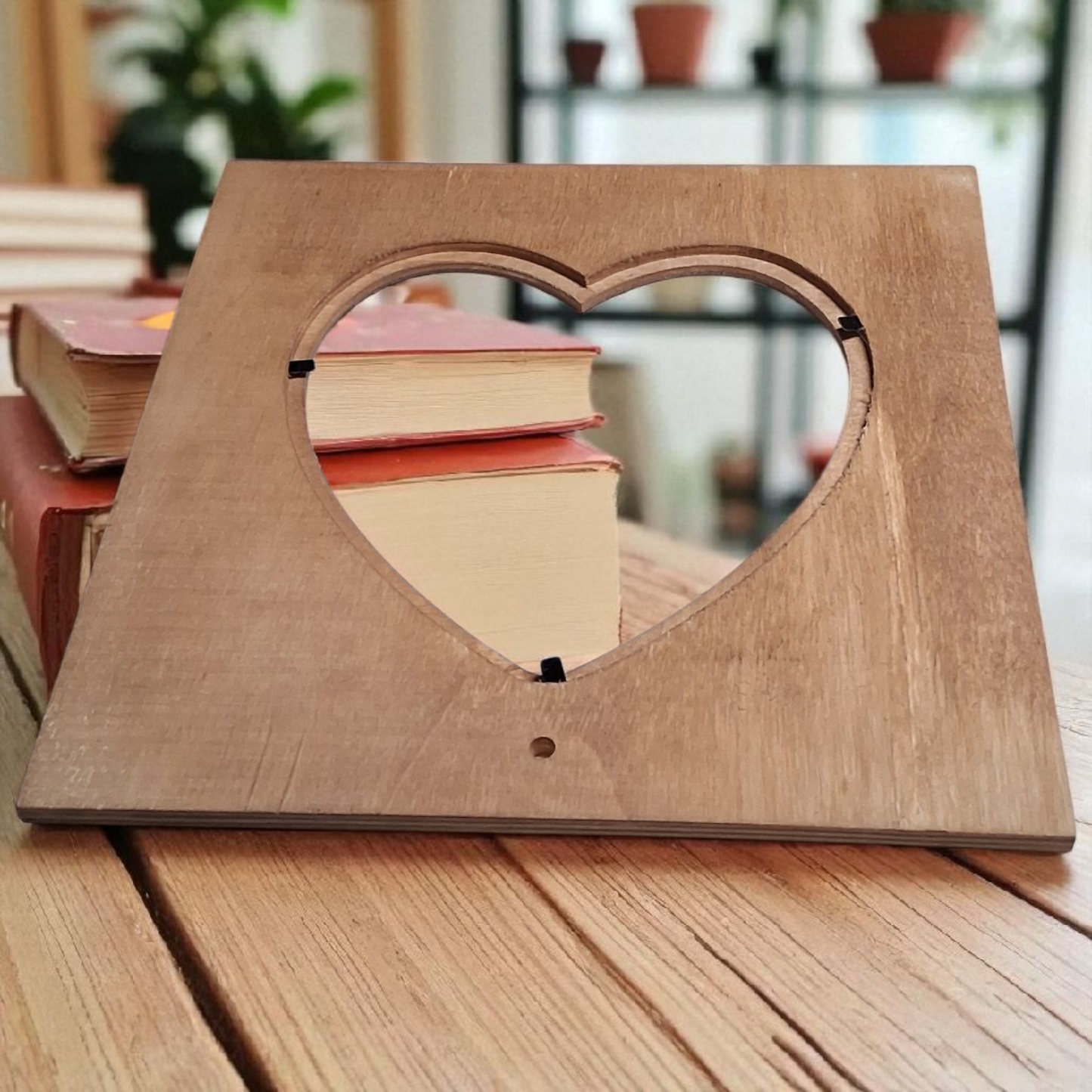 Engraved Wooden Heart Picture Frame – “Life Is Better with Friends, I’m Blessed to Have You” – 7x7 Rustic Friendship Decor