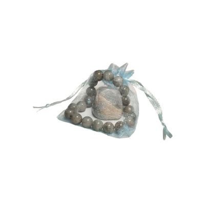 Labradorite Protection Bracelet with Moonstone Tumbled Crystal – Intuition & Transformation Set