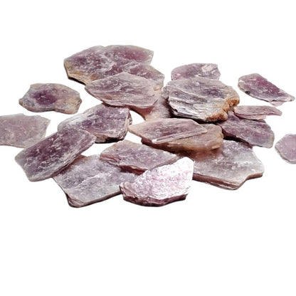 3 Raw Lepidolite Stones – Anxiety Relief, Peace, Balance + Gift Bag