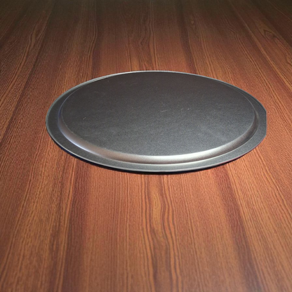 Engraved Silver Tray – 12" Round Decorative Moon Phase & Geometric Altar Plate