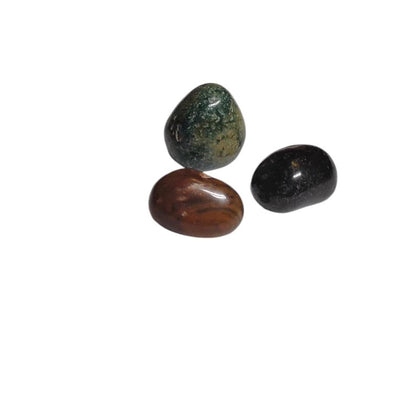 3 Fancy Jasper Tumbled Stones – Calm, Focus, Healing + Organza Gift Bag
